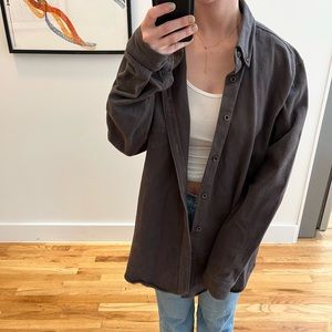 Vintage mens heavyweight grey shirt